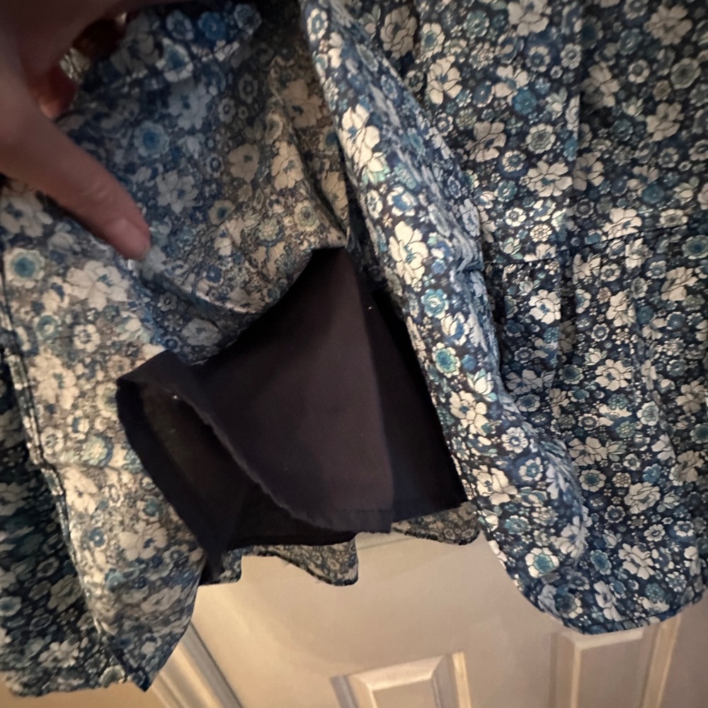 Hyacinth House - Blue Floral Tiered 3/4th Sleeve Dress - Picture 5 of 9